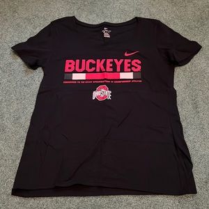 Nike women’s Ohio State black athletic cut scoop neck tee shirt size small